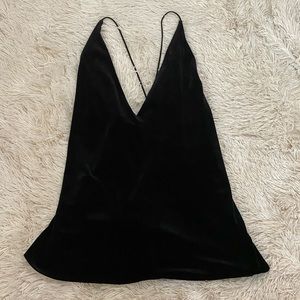 Express Cross Back Velvet Top